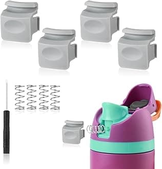 PEUTIER 4pcs Replacement Button Compatible with Owala FreeSip 24oz 32oz, BPA-Free Water Bottle Lid Mouth Push Switch Top Cap Seal Stopper Replacement Parts for Owala 19/24/32/40oz Accessories