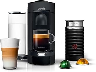 Vertuo Plus Deluxe Coffee and Espresso Maker by De'Longhi, Matte Black with Aeroccino Milk Frother