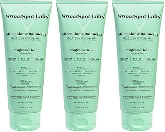 SweetSpot LabsMicrobiome Balancing Feminine Wash, Clean, Gynecologist Tested & Approved, pH Balanced Body Wash, Unscented & Sulfate Free, 8 oz (Pack of 3)