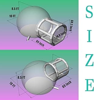 10FT Inflatable Bubble Tent, TPU Clear Bubble Balloon Dome Tent with Blower&Pump, Transparent Bubble Garden Tent for Events Exhibitions Party Wedding Birthday Party