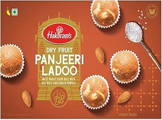 Haldiram's Mithas Ladoo - Dry Fruit Panjeeri Box,400 Gram,Indian Sweets Diwali Gift Pack,Almond