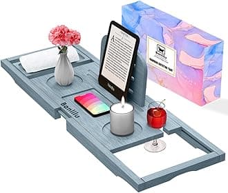 Premium Bathtub Caddy Tray - Bath Tray - Bath Tub Tray Table for Bathtub - Bath Caddy Tray for Bathtub, Expandable Size, Fits Most Bath Tubs