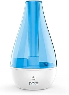 Pure Enrichment MistAire Studio Ultrasonic Cool Mist Humidifier - Small & Compact, Overnight Operation, 2 Mist Settings, Optional Night Light, & Auto Shut-Off - For Offices, Plants & Small Spaces