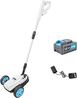 RB 9" Small Lawn Mower for Small Spaces, 40V 2Ah Battery & Charger, Ultra-Light Mini Cordless Lawn Mower with Brushless Motor, 3 Cutting Heights, One-Hand Steering, Upright Storage for Tiny Yards