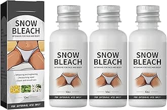 3PCS GloWhite Snow Bleach Cream, Body Peeling Advanced Whitening Cream, Hyperpigmentation Remover, Dark Spot Corrector, For Face And Body Sensitive Areas, Armpits, Intimate Parts
