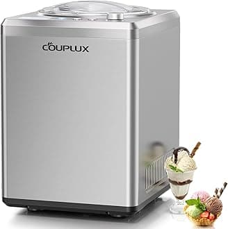 2.64 Qt Ice Cream Maker, Upgraded Fastest 250W Compressor Fully Automatic Ice Cream Machine with No Pre-Freezing, 2H Keep Cool, LCD Display & Timer, All Stainless Steel