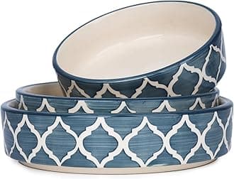 Ceramic Bowls | Flat Deep Serving Bowl Set of 3 – 800ml, 600ml, 500ml |Moroccan Gray Finish | Ideal for Pasta, Salad, Snacks & More | Multipurpose Serving Bowl Ceramic Set