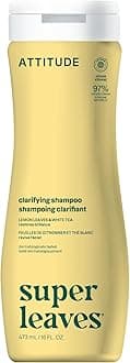 ATTITUDE Clarifying Hair Shampoo, EWG Verified, Restores Shine, Naturally Derived Ingredients, Vegan and Plant Based, Lemon Leaves and White Tea, 473 mL