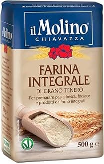 Molino Chiavazza - Premium Italian Wholemeal Bread Flour (500g, Pack of 2)