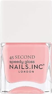 Nails Inc 45 Second Speedy Gloss, Knightsbridge Nights Out, Peach, No Chip, Long Lasting, Quick Dry, Air Dry, Professional Manicures & Pedicures, Fingernails & Toenails, Vegan Nail Polish, 14 ML