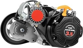 100CC Motorized Bicycle Kit Bike Engine Kit Single Cylinder Air Cooling 4-Stroke 3HP Gas Petrol Motorized Bike Engine Scooter for Beach Bikes with Large Triangular Frame Space