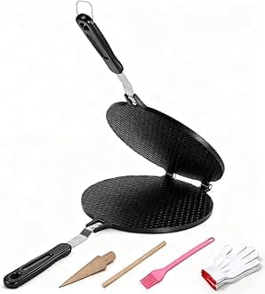 Dyna-Living Waffle Cone Maker Non-stick Ice Cream Cone Maker 8.66 inches Ice Cream Waffle Cone Maker Aluminum Egg Roll Mold Waffle Bowl Machine for Making Crispy Egg Rolls