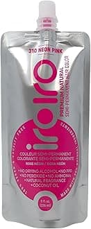 IROIROPremium Natural Semi-Permanent Hair Color 310 Neon Pink (8oz)