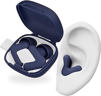 Alpine Silence Earplugs for Sleep, Focus & Travel - V-Shape Fit & Soft Oval Tips – 4 Sizes XS/S/M/L - Comfortable, Reusable Hearing Protection - up to 25dB – Midnight Blue