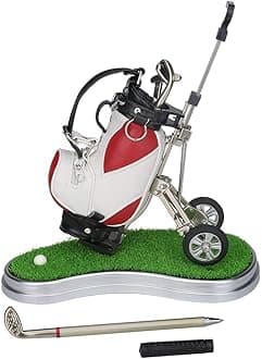 10L0LGolf Pen Holder with 3 Golf Club Pens - Unique Gift for Golf Fans and Colleagues