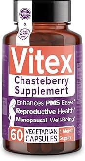 Vitex Chasteberry Supplement for Women, 1000 mg - Chaste Tree Berry for Hormone Balance, Fertility & PMS Support, Regulate Cycles - 60 Capsules