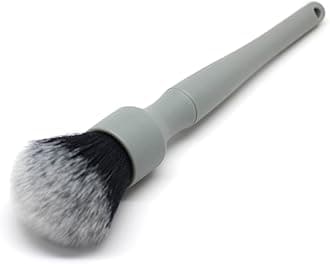 Detail Factory - Synthetic Detailing Brush - Ultra-Soft Bristles, Comfortable Grip and Scratch-Free Cleaning for Exterior, Interior, Emblems, Badges, and Instrument/Guage Panels. (Grey, Long)