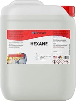 DIYChemicals Hexane –- High Purity Laboratory Grade Industrial Nonpolar Solvent for Cements, Ink, Botanical Plant Extraction - Made in USA - 5 Gallon