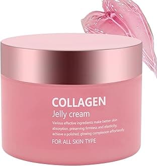 Collagen Jelly Cream - Contains Niacinamide & Freeze Dried Hydrolyzed Collagen -Elasticity & Hydration - Reduce Fine Lines & Dullness - Korean Glass-Shiny Skin Suitable for All Skin Types (3.38 Fl.Oz)