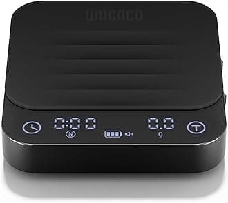 WACACO Exagram Pro Coffee Scale with Timer, Super Mini Food Scale with Carrying Box, Three Modes [Normal mode/Espresso mode/Pour-over mode] Kitchen Scale Rechargeable, Black