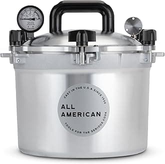 All American 1930: 10.5qt Pressure Cooker/Canner (The 910) - Exclusive Metal-to-Metal Sealing System - Easy to Open & Close - Suitable for Gas, Electric, or Flat Top Stoves - Made in the USA