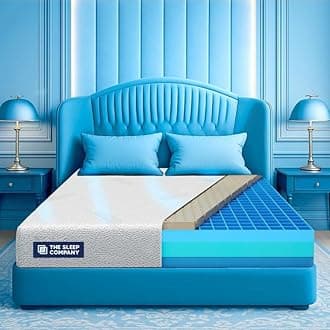 The Sleep Company Luxe Pro SnowTec Mattress | SmartGRID + Natural Latex | SnowTec® Cooling Fabric | Plush Medium-Soft Feel | Luxury Latex for Cooler Sleep | King Size Bed Mattress 72x70x10