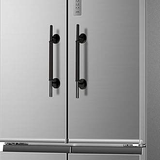 2pcs Magnetic Refrigerator Door Handle with Cover, Fridge Pull Handle Replacement Magnetic Towel Bar Keep Appliance Clean from Fingerprints Liquid Oil Food Stain for Metal Machine Door