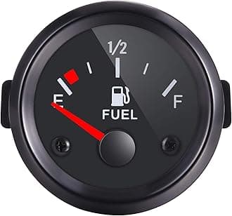 Rupse 2" Universal Car SUV Fuel Level Gauge Meter E-1/2-F Pointer 12V
