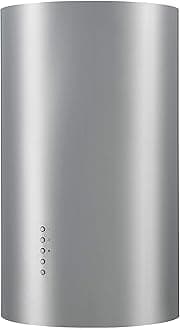 Cookology 35cm Cylinder Island Cooker Hood, Ceiling Mounted Extractor Fan (Stainless Steel)