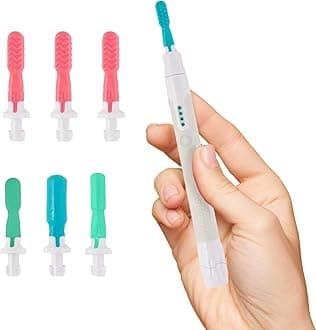 Sensi Oral Sensory Therapy Tool with Soft Sensi Jaw Tips (Grey, 7 Tips Set - Grey)