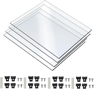 Acrylic Shelves to Fit Blaliden Cabinets - 320mm x 287mm x 4mm - Collectable Display - Extra Shelves (DSA/BL+) (With Brackets, 4)