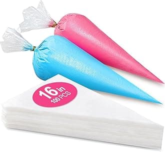 16 Inch Piping Bags Disposable, 100Pcs Large Pastry Bags, Frosting Bags, Cake Decorating Bags, Decorating Bags Large Piping Bags, Decorating Bags