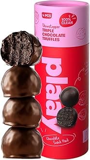 – Triple Chocolate Truffles – Rich Dark Chocolate with Chocolate Chips & Cocoa Nibs – Clean Ingredients, Guilt-Free Indulgence, Keto-Friendly and Made with Premium Ingredients – 60g