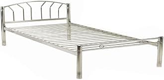 Pure Stainless Steel Bed Frame Without Mattress (4 X 6 Feet, Steel Design 1)