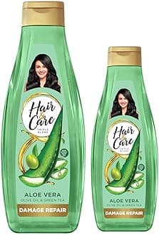 Triple Blend Damage Repair Non-Sticky Hair Oil with Aloe Vera, Olive Oil & Green Tea, 300 ml + 100 ml