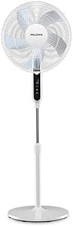 PELONIS DC Motor Ultra Quiet Pedestal Sleeping &Baby, High Energy Efficiency Standing Fan Speed 16 Inch Quiet Pedestal Fan FS40-19PRD