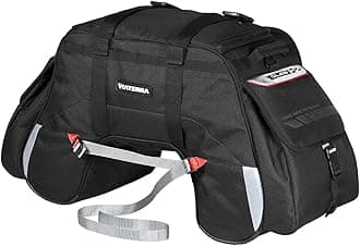 ViaTerra Claw Motorcycle Tail Bag (72L, Black) Free Outer Rain/Dust Cover; Ideal Travel Accessory for Motor Bike Riders; Fits Most Bikes