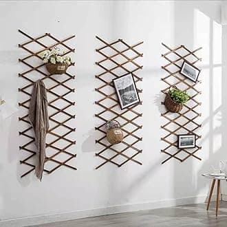 Wooden Fence Portable Expanding Wicker Wooden Fence for Home Garden Villa Outdoor Decoration. (75cm(4pcs))