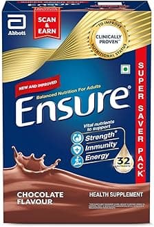 Clinically Proven | Nutritional Drink For Adults | With High Protein, Calcium, Vit D like 32 Nutrients | Chocolate Flavor | 1kg/950g (Weight may vary)