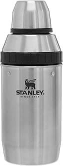 Stanley Happy Hour Cocktail Shaker Set 20 oz | Bartender Kit for Camping and Travel | Cocktail Drink Mixing Set with 2 Cups | Insulated Stainless Steel | BPA-Free | Stainless Steel