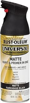 Rust-Oleum 330505 Universal All Surface Spray Paint, 12 oz, Matte Farmhouse Black