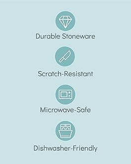 Stoneware 6-Piece Cereal Bowl Set Hygge Series - Cereal Bowl Set, Dishwasher, Microwave, and Scratch Resistant - Cereal Bowls, Small Bowls Set - Stylish Grooved Small Bowls Set in Beige