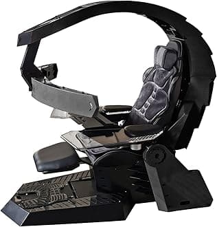 Office Chair Comfortable Video Gaming Chair Gaming Computer Cockpit Luxurious Gaming Chair Game Cockpit Boss Chair Game Chair Ergonomic Zero Gravity Computer Cockpit Workstation (Black)