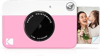 Printomatic Full-Color Instant Print Digital Camera, Zink 2x3" (5.1x7.5 cm) Sticky-Back Photo Paper, 5MP, Portable, Creative Fun Gift for Birthday, Christmas, Holiday, Pink