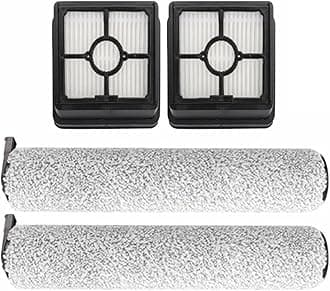 Lint Roller Brush, Hepa Filter, Compatible for Midea X6 / X8 / X9 / X9 Pro / FC9 / G3 / G4 / GX3, Floor Scrubber Accessory Spare Parts(Set 02)