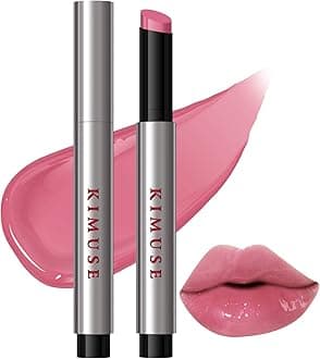 KIMUSE Lip Plumper, Hydrating Korean Lip Gloss, Click Tinted Lip Balm Solid Lipstick for Plumps & Moisturizes, Long-wearing All-in-one Lip Plumping, Gloss, Balm