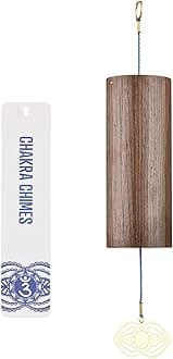 Mowind Chakra Chimes Natural Bamboo Wind Chimes Meditation Chord Windchime Wind Bell for Home Decoration Zen Mindfulness Third Eye Chakra