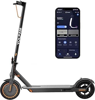 VOLPAM Electric Scooter, 350W/500W/800W Motor, 8.5"/10"/11'' Solid Tires, 19/21/31Mph, 32/28/23/21/18/16Miles Max Range, Dual Braking