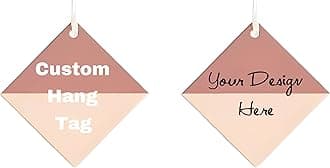 100 pcs Custom Hang Tags,Personalized Your Logo and Text Price Tags Jewelry Hang Tags Labels (2.3×2.3 inch-Square 2)