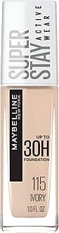 Maybelline New York Super Stay Full Coverage Liquid Foundation Active Wear Makeup, Up to 30Hr Wear, Transfer, Sweat & Water Resistant, Matte Finish, Ivory, 1 Count